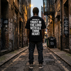 Proverbs 3:5 Trust - Urban Alleyway Back-View